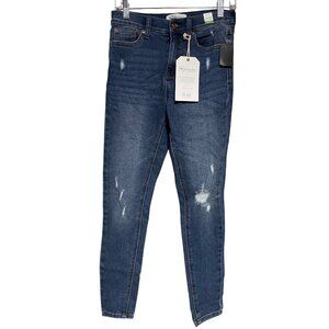 Re Generation By Celebrity Pink High Rise Ankle Skinny Jean Size 3/26 Distressed